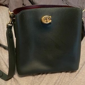Hunter green Coach purse